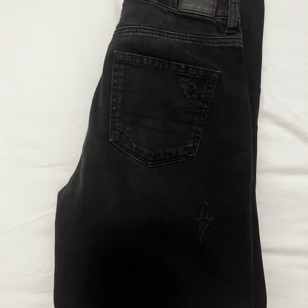 Ripped black mom jeans
